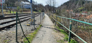 Cesta z Nedvědického nádraží na hrad Pernštejn