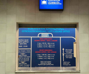 Úschovna zavazadel na pražském hlavním nádraží