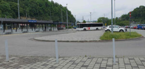 Autobusové nádraží na nádraží v Ústí nad Orlicí