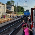 Přístup na vlak ve Vyškově na Moravě