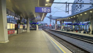 10. nástupiště na vídeňském hlavním nádraží