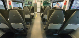 Sedadla ve voze railjet Bmpz 893