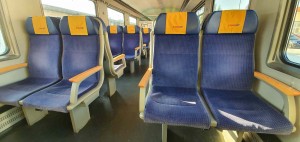 Sedadla ve voze RegioJet 20 73