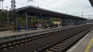 Karlovy Vary, nástupiště u 3.koleje