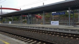 Karlovy Vary ostrovní nástupiště