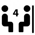 Piktogram oddílu pro 4 cestujícíc