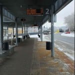 Autobus u nádraží v Novém Městě na Moravě