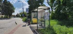 Autobus u nádraží Sokolnice-Telnice