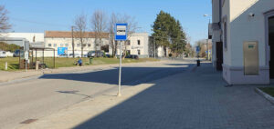 Autobus u nádraží Sokolnice-Telnice