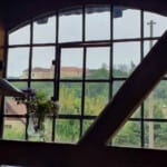 Nádražní restuarace v Nižboru: výhled z okna