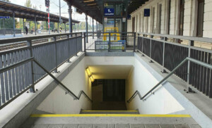 1. nástupiště na nádraží v Mariánských lázních