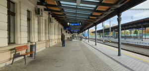 Veranda nádraží v Mariánských Lázních