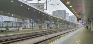 Zadní podchod pod vídeňským hlavním nádražím