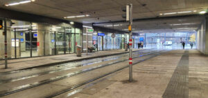 Zadní podchod pod vídeňským hlavním nádražím