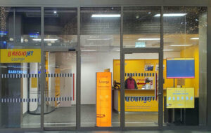 Čekárna RegioJet Lounge na nádraží ve Vídni