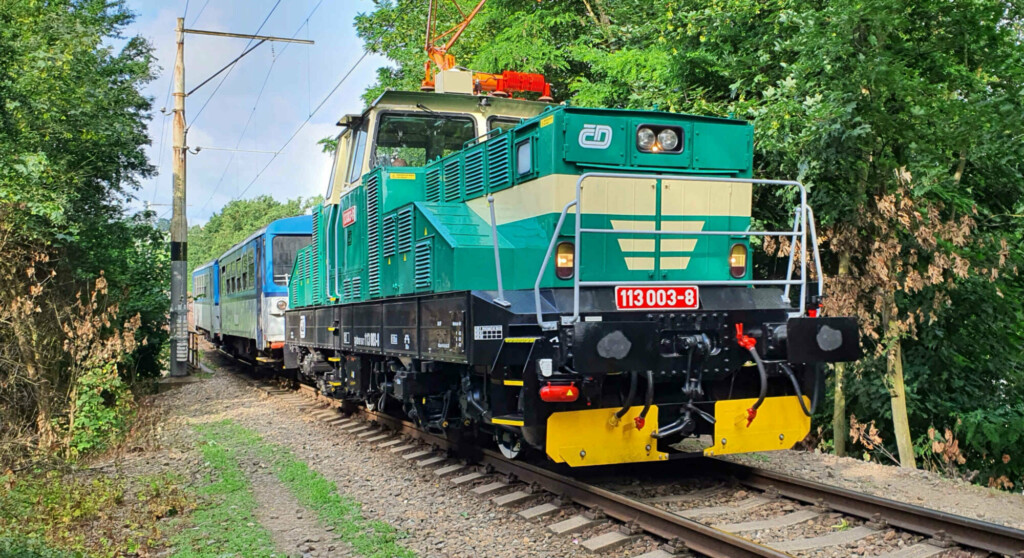 Elektrický vlak na trati z Bechyně do Tábora