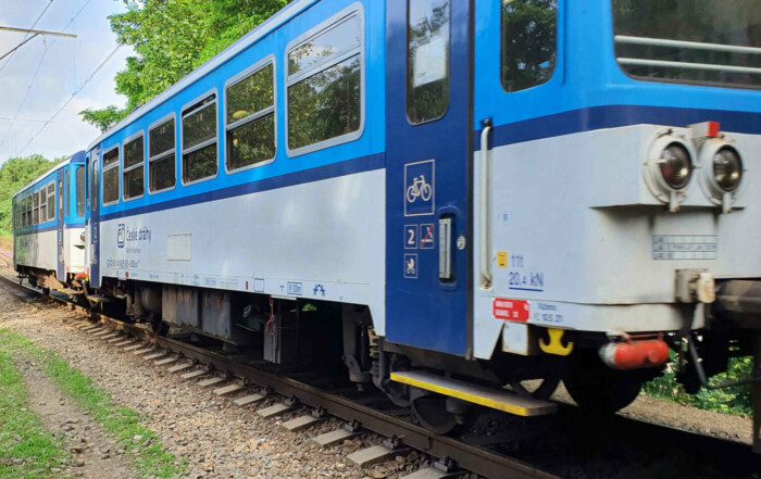 Vlak na trati Tábor-Bechyně