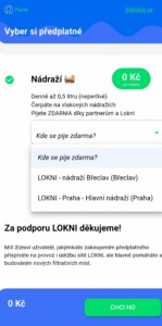 Průběh instalace aplikace Lokni