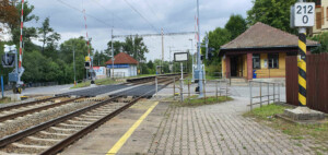 Přístup na nástupiště směr Česká Třebová na zastávce v Moravské Chrastové