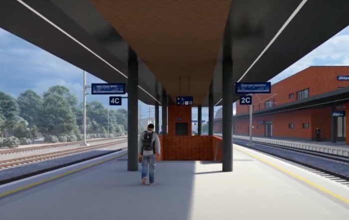 Vizualizace nového městského nádraží v Jihlavě