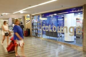 Waiting room of higher quality ČD Lounge in Prague main train station