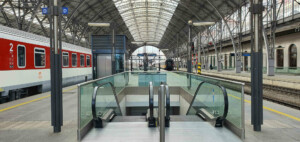 Platform on the Prague Main Railway Station