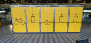 Luggage storage in the Prague main train station