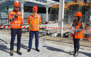Z prohlídky modernizace Masarykova nádraží v Praze, která proběhla v pátek 4. dubna 2025.