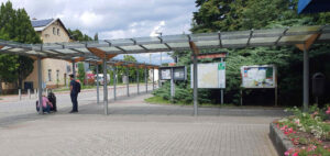 Autobus u nádraží Bystřice pod Hostýnem