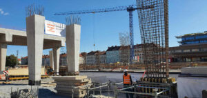 Staveniště nádraží Praha-Smíchov