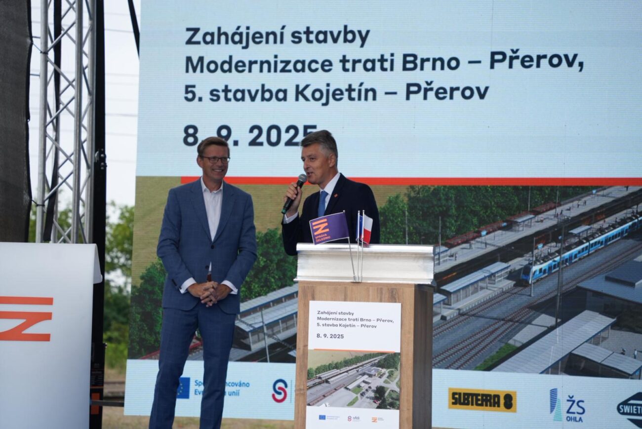 Ministr dopravy, pan Martin Kupka, a ředitel Správy železnic, pan Jiří Svoboda
