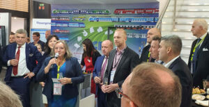 Expozice Asociace podniků českého železničního průmyslu (ACRI) na veletrhu TRAKO 2025