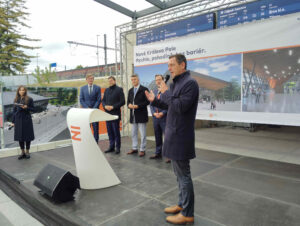 Ze slavnostního otevření haly na nádraží v Brně-Králově Poli