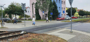 Příchod na nádraží ve Vysokém Mýtě město