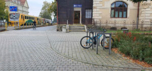 Příchod na nádraží ve Vysokém Mýtě město