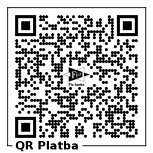 QR platba na 30 Kč pro spolek Česko vlakem Fio banka