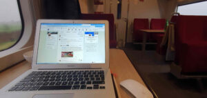 Jídelní vůz WARS na vlaku EC 108 Sobieski