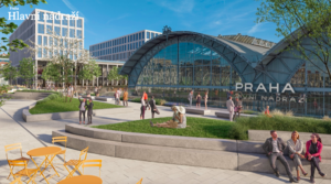 Vizualizace možného zastřešení kolejiště pražského hlavního nádraží