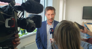 Jiří Horský, ředitel KORDIS JMK na dnešní tiskové konferenci k novinám v dopravěv