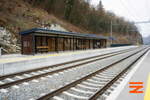 Zastávka Srbsko na trati z Berouna do Prahy. Foto Správa železnic