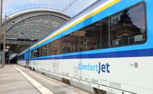 Vůz 1. třídy jednotky ComfortJet. Ilustrační foto ČD