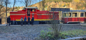 Výhybna ozubnicové železnice Dolní Polubný.