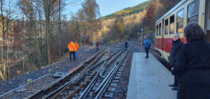 Výhybna ozubnicové železnice Dolní Polubný.