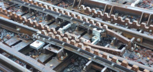 Abtova ozubnice ve výhybně Dolní Polubný