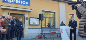 Generální ředitel Správy železnic Jiří Svobod při slavnostním projevu