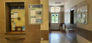 Čekárna, pokladna a veranda na nádraží v České Skalici