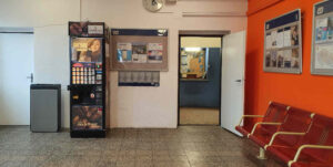 Čekárna, veranda a pokladna na nádraží Moravany