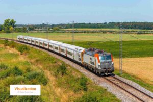 Vlak Talgo v nátěru Leo Express