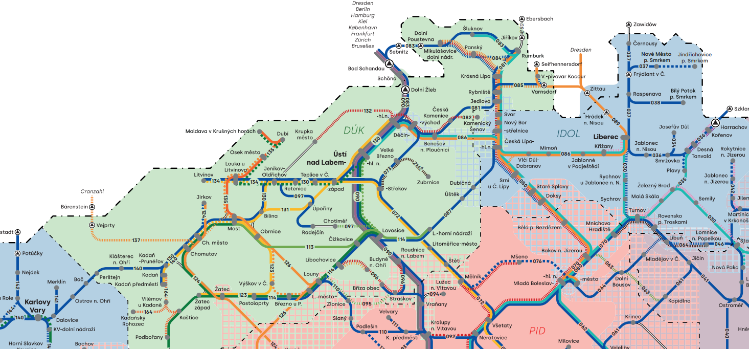 Mapa dopravců pro jízdní řád 2026