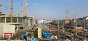Prohlídka staveniště nádraží na Smíchově
